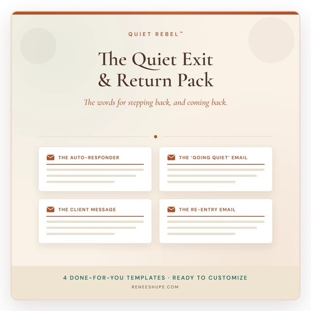 The Quiet Exit and Return Pack